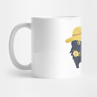 Black cat in a hat Mug